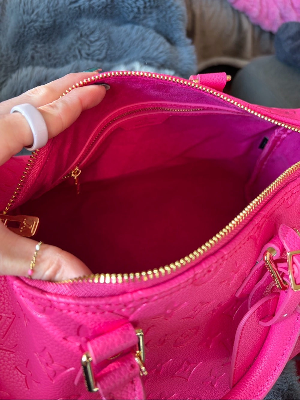 Hot Pink Soft leather speedy - Picture 6 of 11